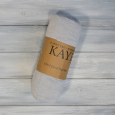 Трикотажне простирадло на резинці Kayra 160х200 світло-сіре
