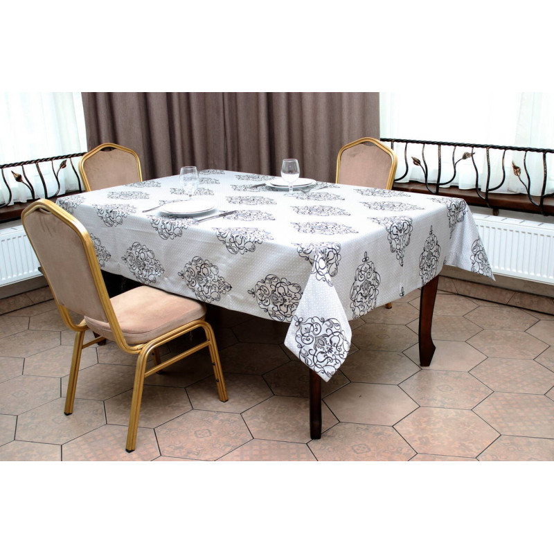 Двостороння прямокутна скатертина Kayra Corona 160х285 см