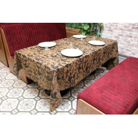 Бежева жаккардова скатертина Kayra Verona 160х285 см