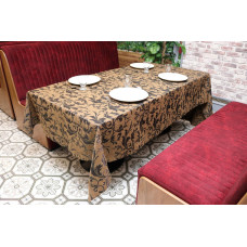 Бежева жаккардова скатертина Kayra Verona 160х285 см