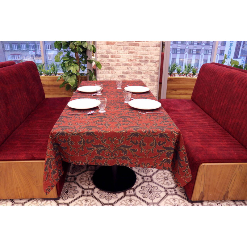 Жаккардова скатертина Kayra Verona 160х285 см червона