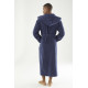 Чоловічий велюровий халат Nusa з капюшоном, сірий