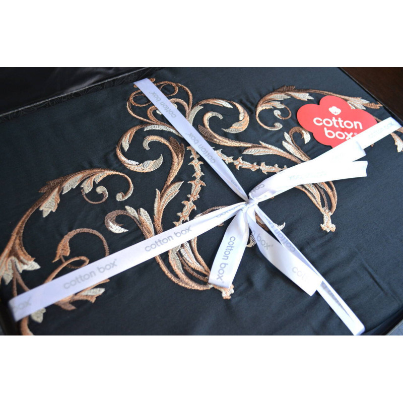 Комплект постільної білизни Cotton Box Brode Saten євро з вишивкою