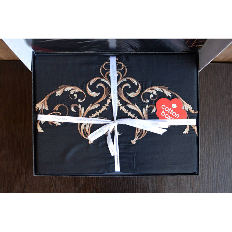 Комплект постільної білизни Cotton Box Brode Saten євро з вишивкою