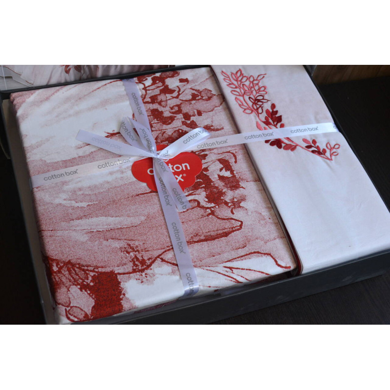 Комплект постільної білизни Cotton Box Elite Saten євро макси з вишивкою
