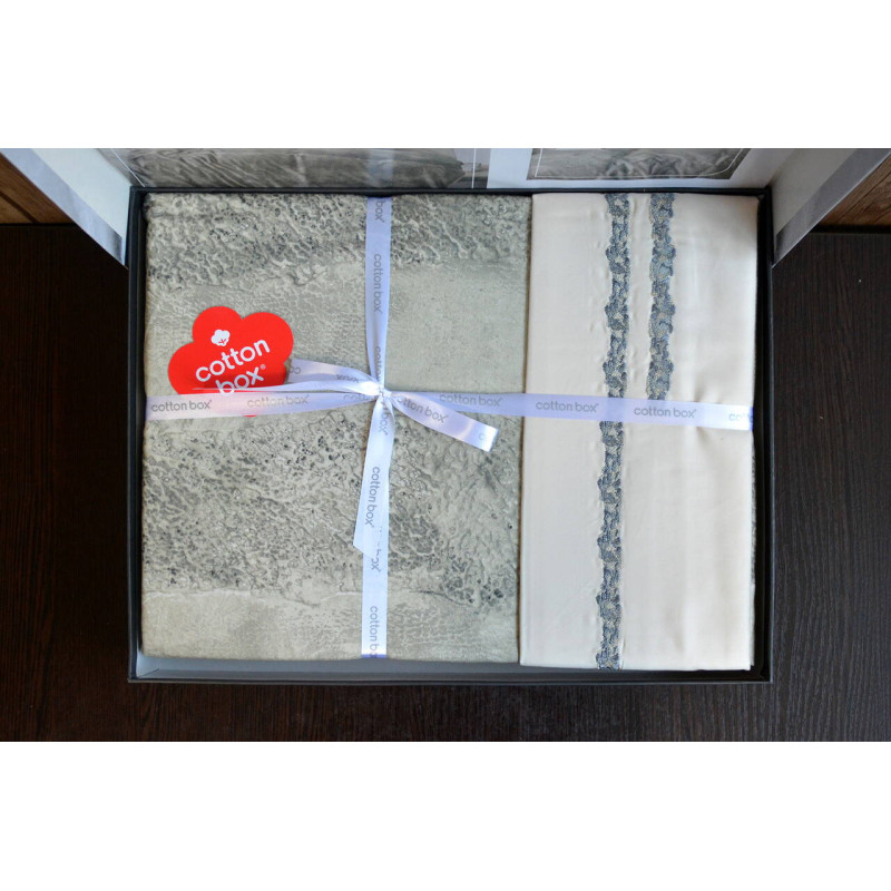 Комплект постільної білизни Cotton Box Elite Saten Sendero Haki євро