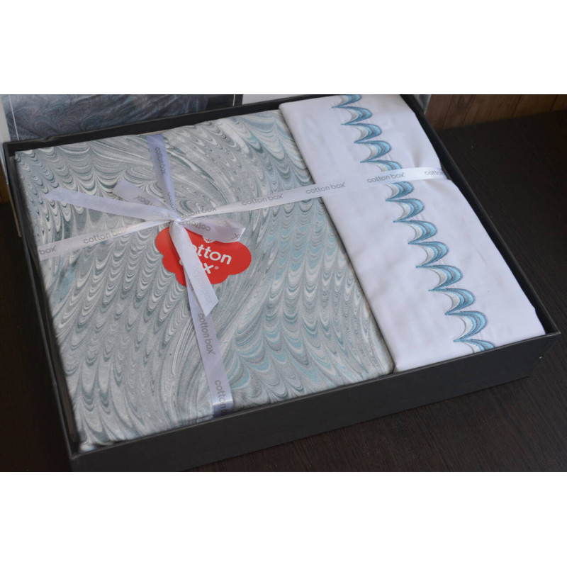 Комплект постільної білизни Cotton Box Elite Saten Stilla Mavi