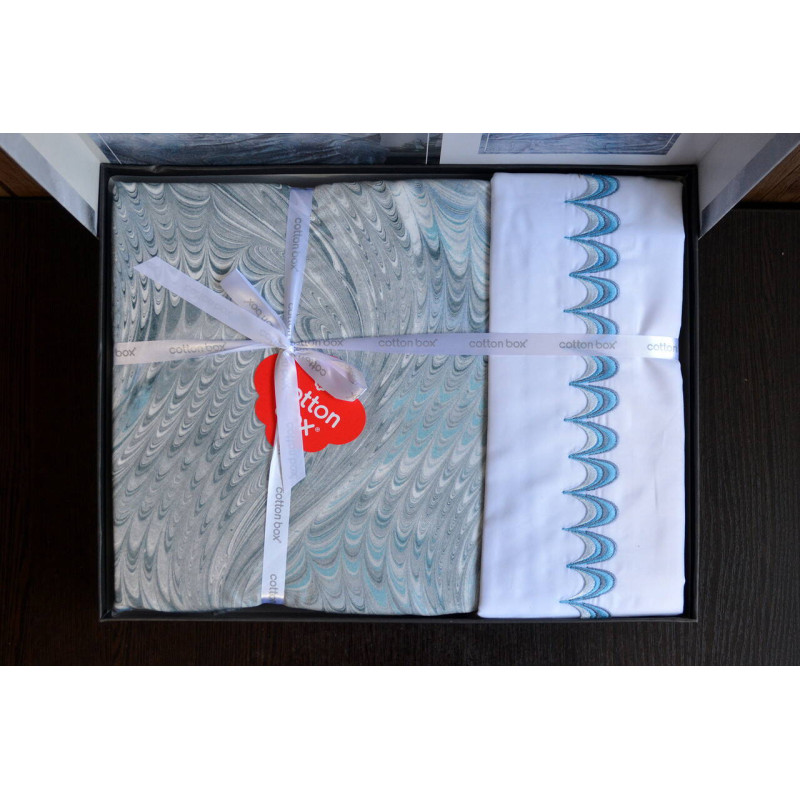 Комплект постільної білизни Cotton Box Elite Saten Stilla Mavi
