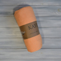 Махрове простирадло на резинці Kayra 200x220 персикове