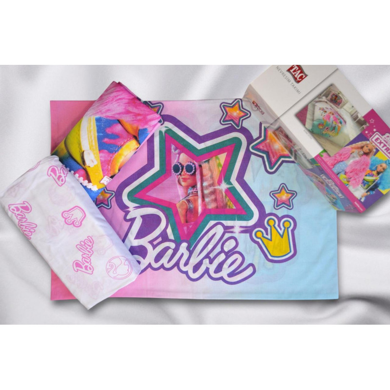 Комплект постільної білизни TAC Barbie Extra ранфорс полуторний