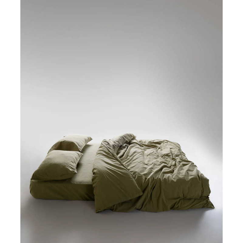 Комплект постільної білизни Limasso Stonewashed Ranforse оливковий