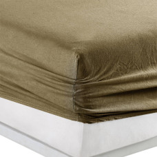 Трикотажне простирадло на резинці Kayra 200x220 см коричневе
