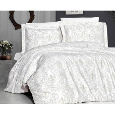 Комплект постільної білизни First Choice Cotton Satin Delmor Cream євро