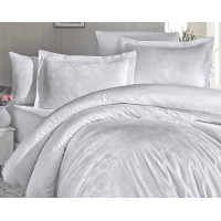 Комплект постільної білизни First Choice Jacquard Satin Herra White