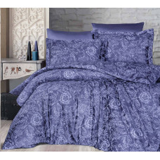 Комплект постільної білизни First Choice Cotton Satin Advina Indigo євро