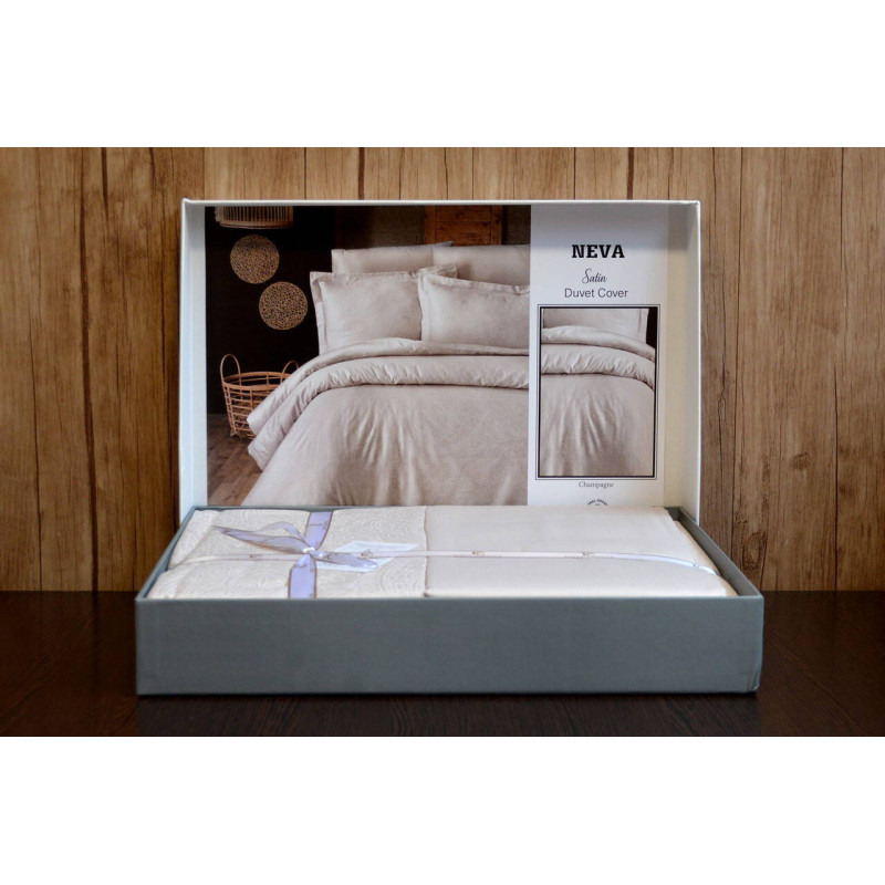 Постільна білизна First Choice Cotton Satin Neva євро бежева