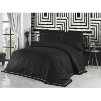 Комплект постільної білизни First Choice Deluxe Satin евро чорний
