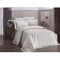 Комплект постільної білизни First Choice Deluxe Satin євро бежевий