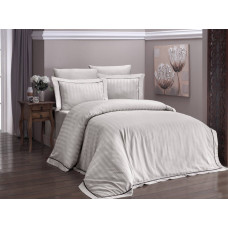 Комплект постільної білизни First Choice Deluxe Satin євро бежевий
