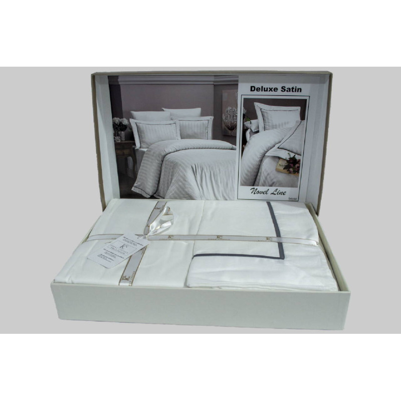 Сімейний комплект постільної білизни First Choice Deluxe Satin білий