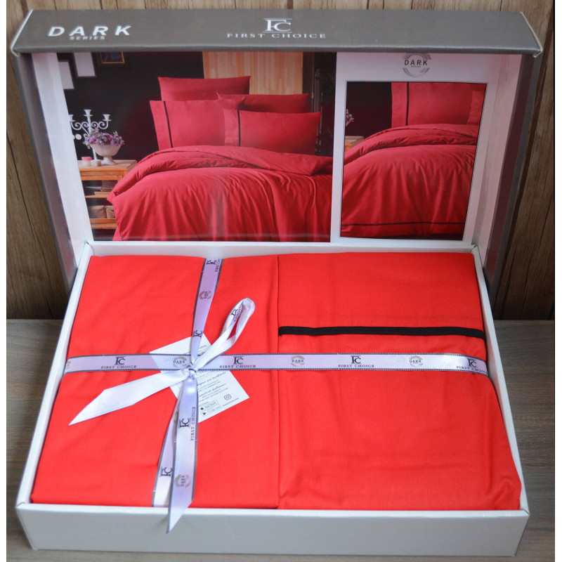 Комплект постільної білизни First Choice Ranforce Alisa Red євро