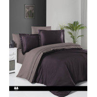 Комплект постільної білизни First Choice Deluxe Satin євро сатин фіолетовий