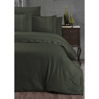 Комплект постільної білизни First Choice Ranforce Gala Dark Green євро