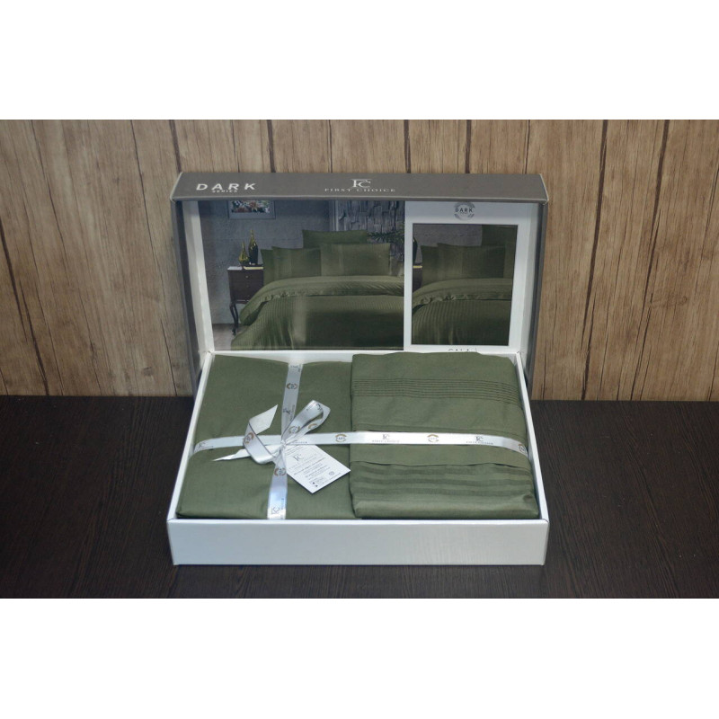 Комплект постільної білизни First Choice Ranforce Gala Dark Green