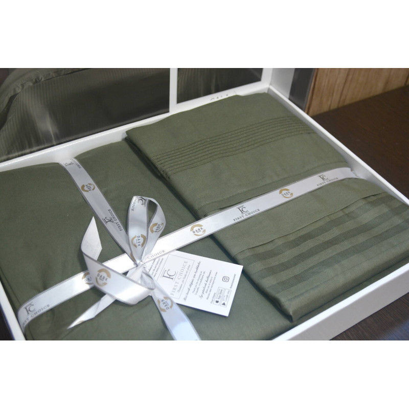Комплект постільної білизни First Choice Ranforce Gala Dark Green