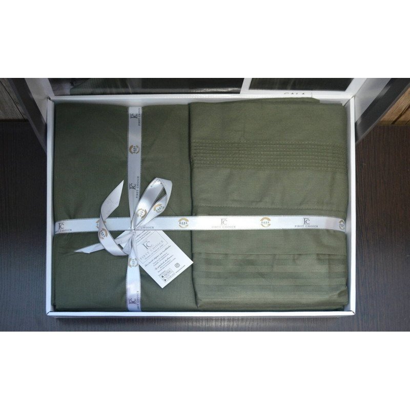 Комплект постільної білизни First Choice Ranforce Gala Dark Green