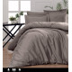 Комплект постільної білизни First Choice Cotton Satin євро коричневий