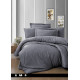 Сімейний комплект постільної білизни First Choice Cotton Satin сірий