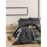 Комплект постільної білизни First Choice Cotton Satin сімейний сірий