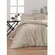Сімейний комплект постільної білизни First Choice Cotton Satin пісочний