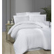 Комплект постільної білизни First Choice Cotton Satin євро білий у смужку