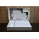 Сімейний комплект постільної білизни First Choice Cotton Satin білий