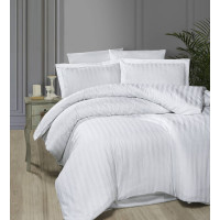 Комплект постільної білизни First Choice Cotton Satin сімейний білий