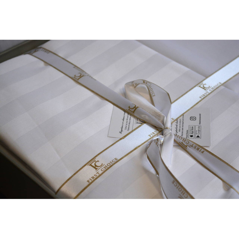 Сімейний комплект постільної білизни First Choice Cotton Satin білий