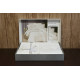 Комплект постільної білизни First Choice Cotton Satin євро кремовий