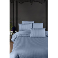 Комплект постільної білизни First Choice Deluxe Satin євро сатин блакитний