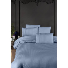 Комплект постільної білизни First Choice Deluxe Satin євро сатин блакитний