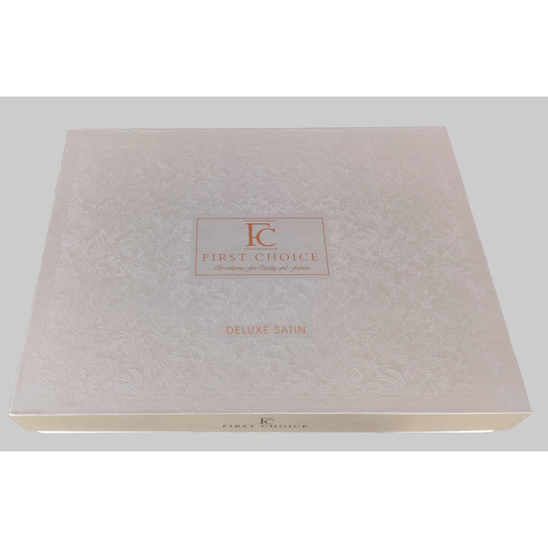 Комплект постільної білизни First Choice Deluxe Satin євро блакитний