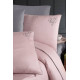 Комплект постільної білизни First Choice Deluxe Satin євро пудровий