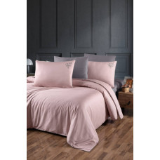 Комплект постільної білизни First Choice Deluxe Satin євро пудровий