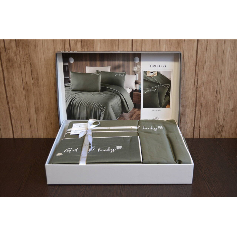 Комплект постільної білизни First Choice Deluxe Satin зелений