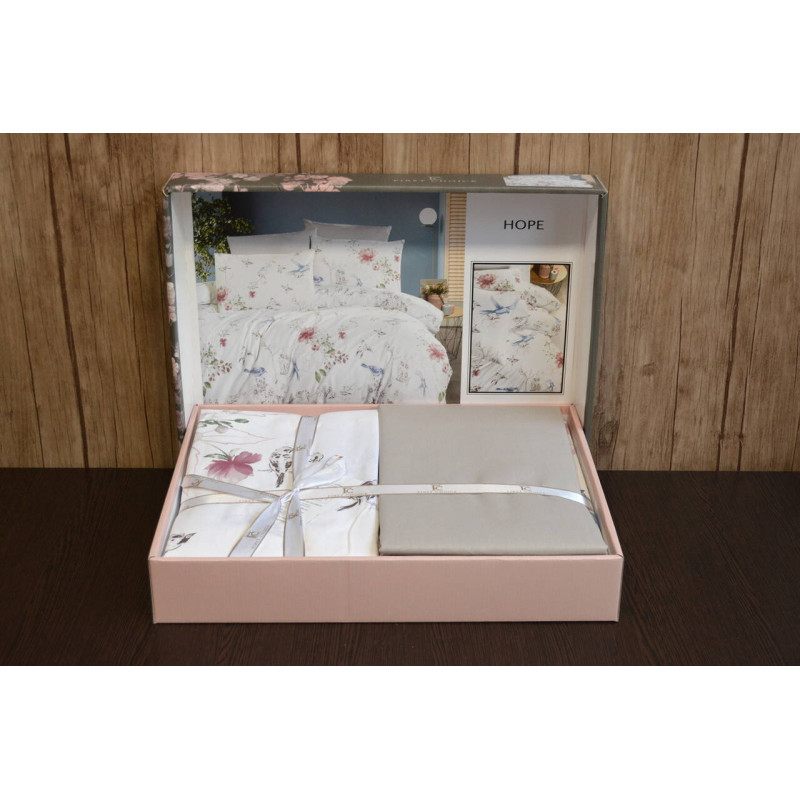 Сімейний комплект постільної білизни First Choice Ranforce Hope Grey