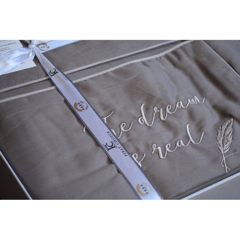 Комплект постільної білизни First Choice Deluxe Satin євро антрацит