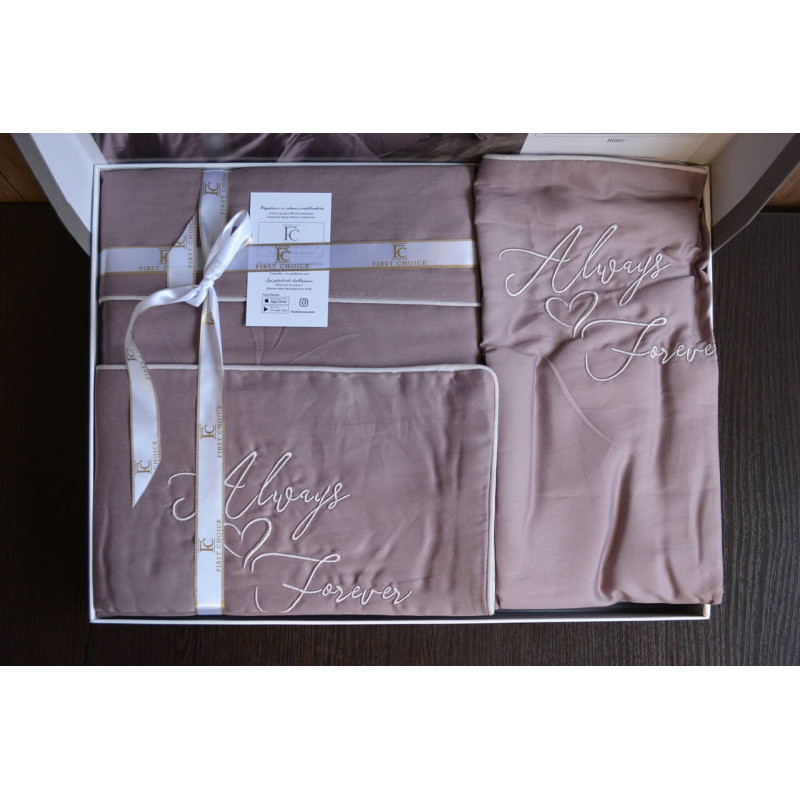 Комплект постільної білизни First Choice Deluxe Satin євро сатин
