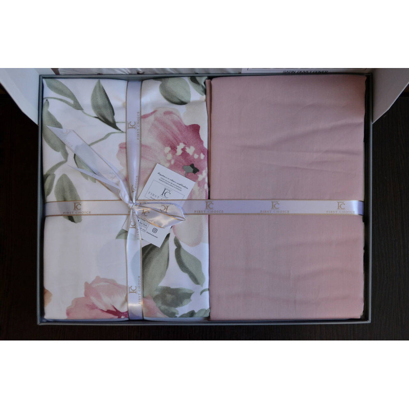 Комплект постільної білизни First Choice Cotton Satin Serra Powder
