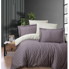 Комплект постільної білизни First Choice Cotton Satin євро в горошок